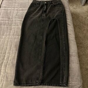 Womens size S Shein brand black denim skirt